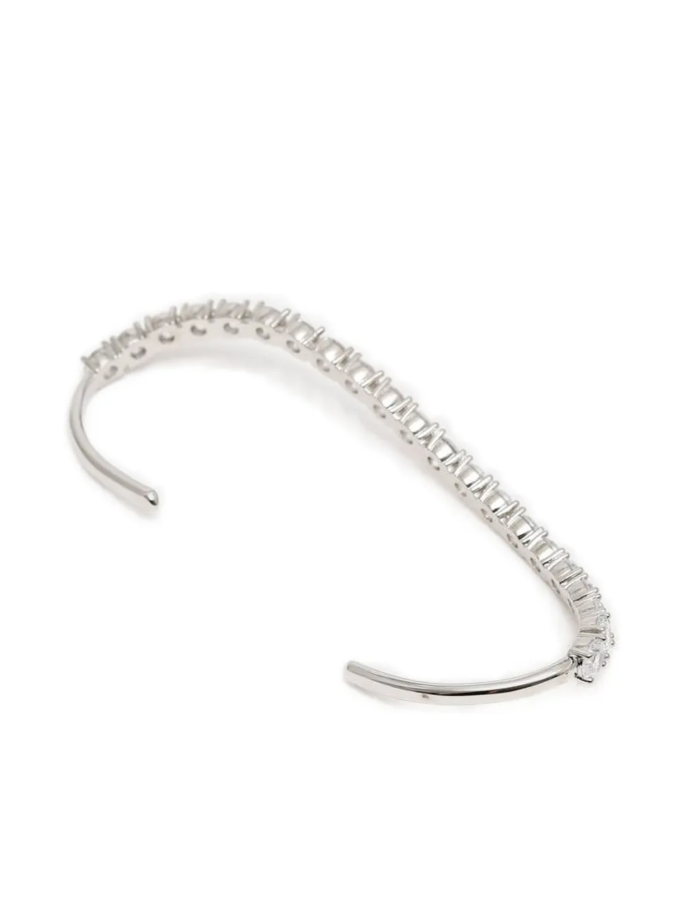 Panconesi crystal-embellished ear cuff - Zilver