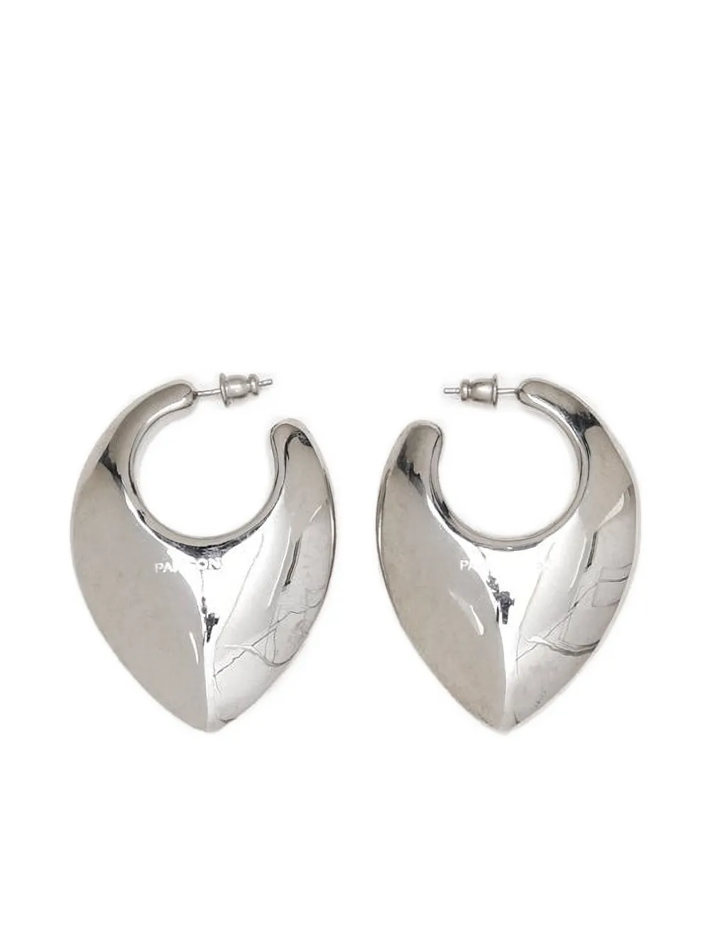 heart-shaped hoop earrings