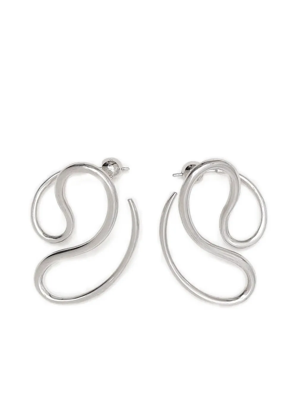 Panconesi curved-line earrings - Argento
