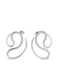 Panconesi curved-line earrings - Silver