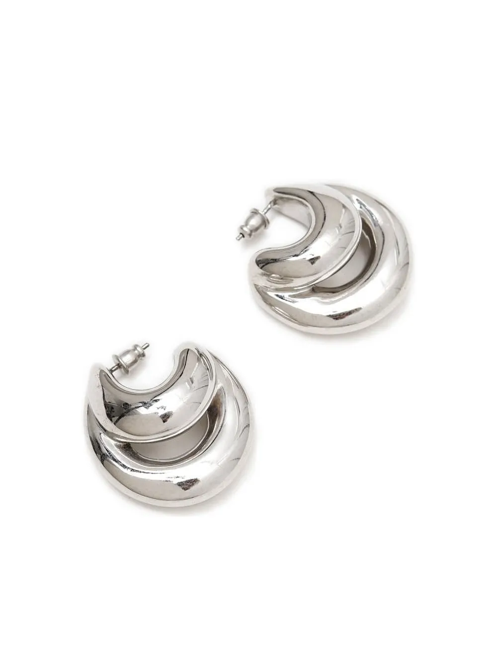 Panconesi Double-hoop Earrings In Metallic