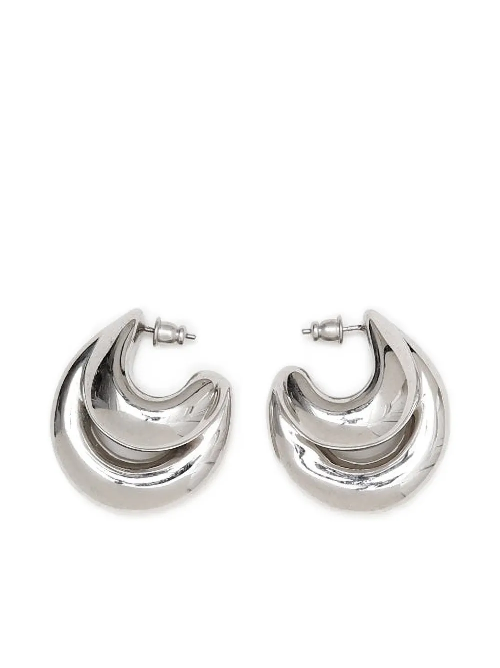 Panconesi Double-hoop Earrings In Metallic