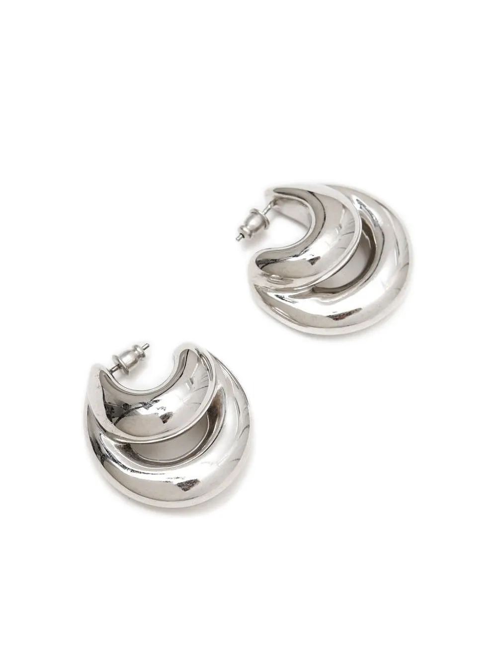 Panconesi Dubbele oorringen - Zilver