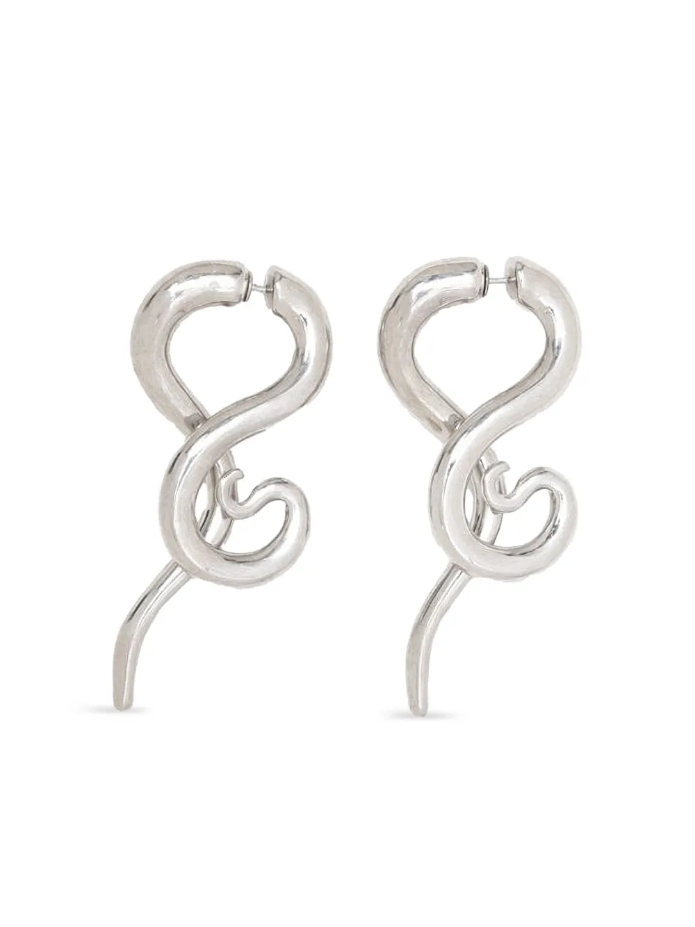 Panconesi aretes con forma de serpiente | plateado | Image 1