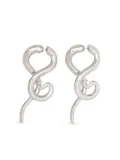 Panconesi snake-shaped drop earrings - Silver