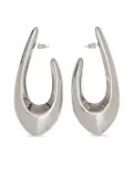 Panconesi teardrop-shaped hoop earrings - Silver