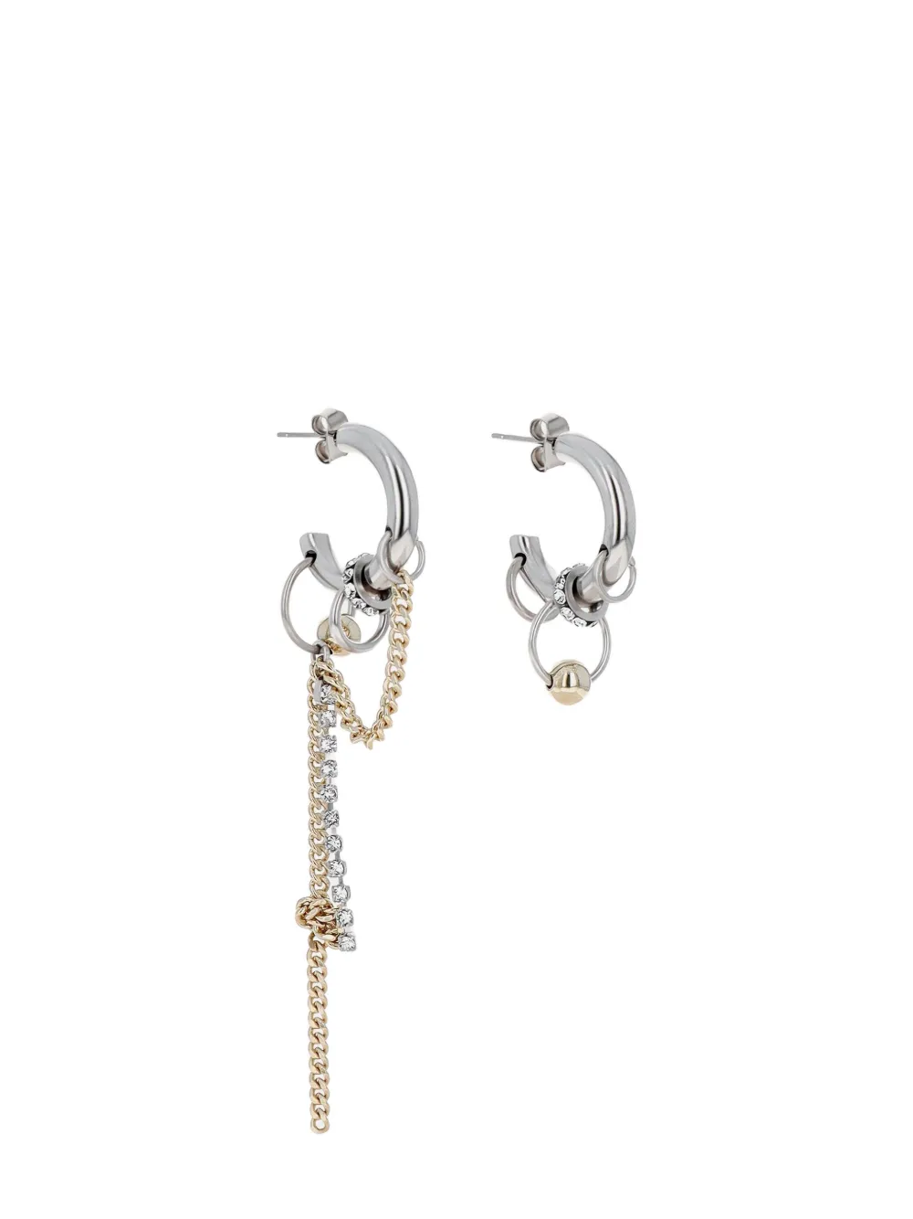 Justine Clenquet Boucles hoop chain-detail earrings - Goud