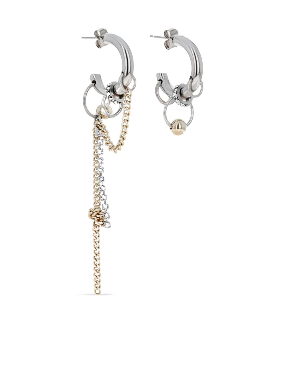 Justine Clenquet Par de brincos Boucles com corrente | Dourado | Image 1
