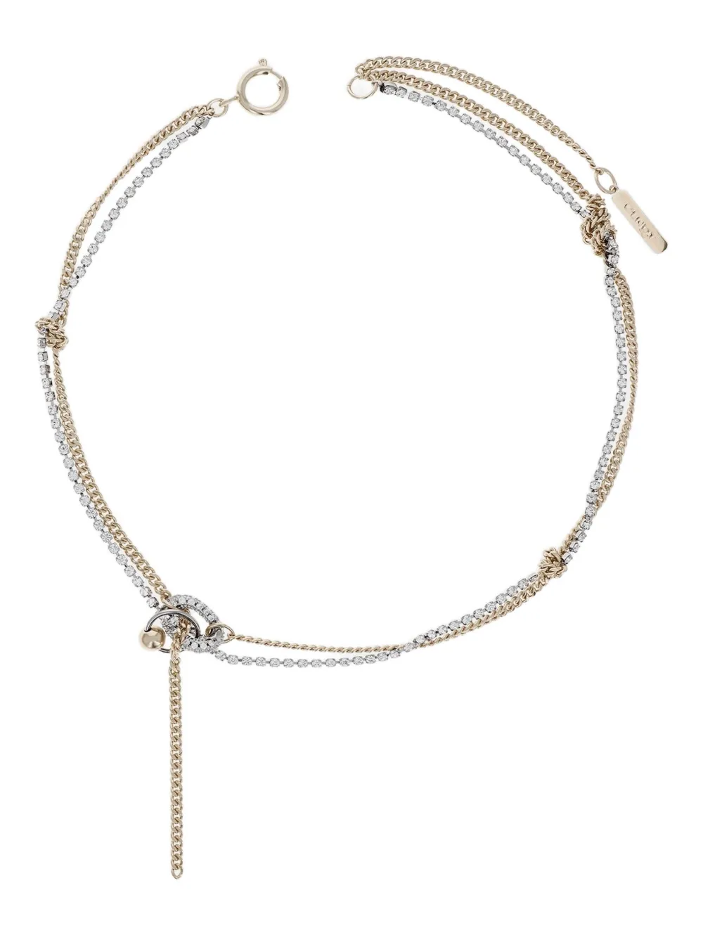 Justine Clenquet Amber double-chain necklace - Oro