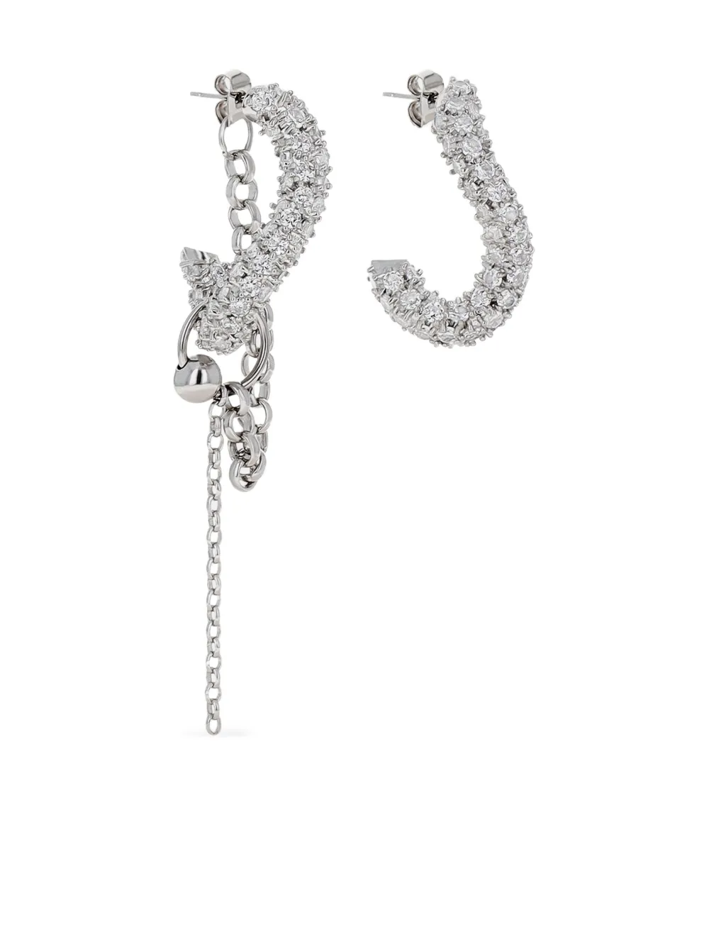 Justine Clenquet crystal-embellished chain earrings | Silver | Image 1