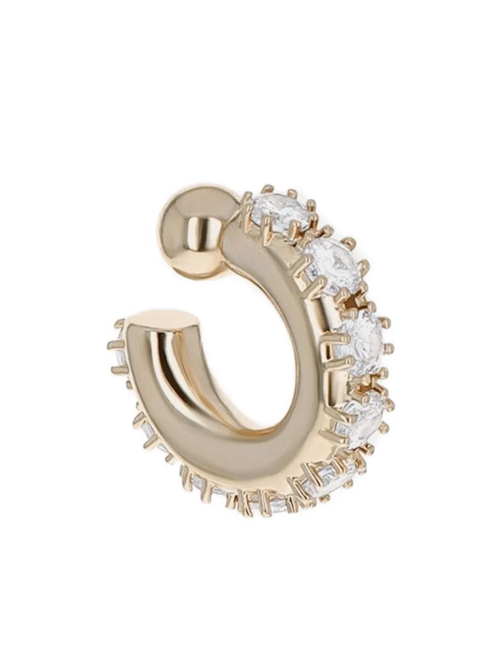 Justine Clenquet crystal-embellished ear cuff | Gold | Image 1