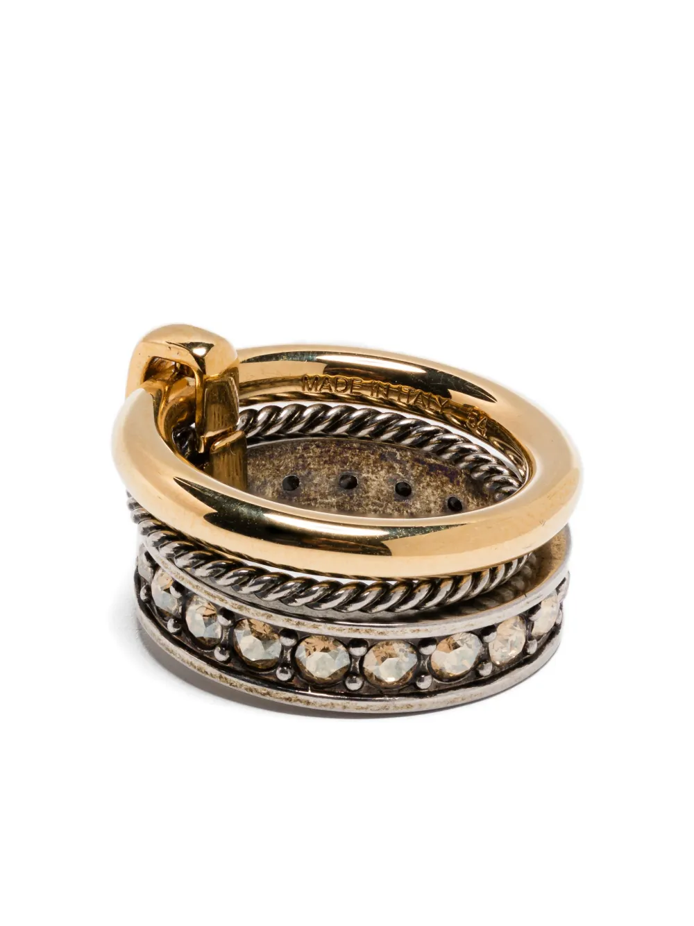 Chloé Antique Pearls Triple-band Ring In Gold