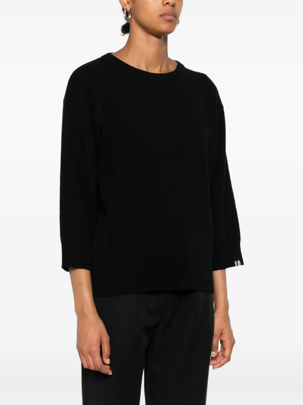 extreme cashmere n°398 Jewel kasjmier trui Zwart