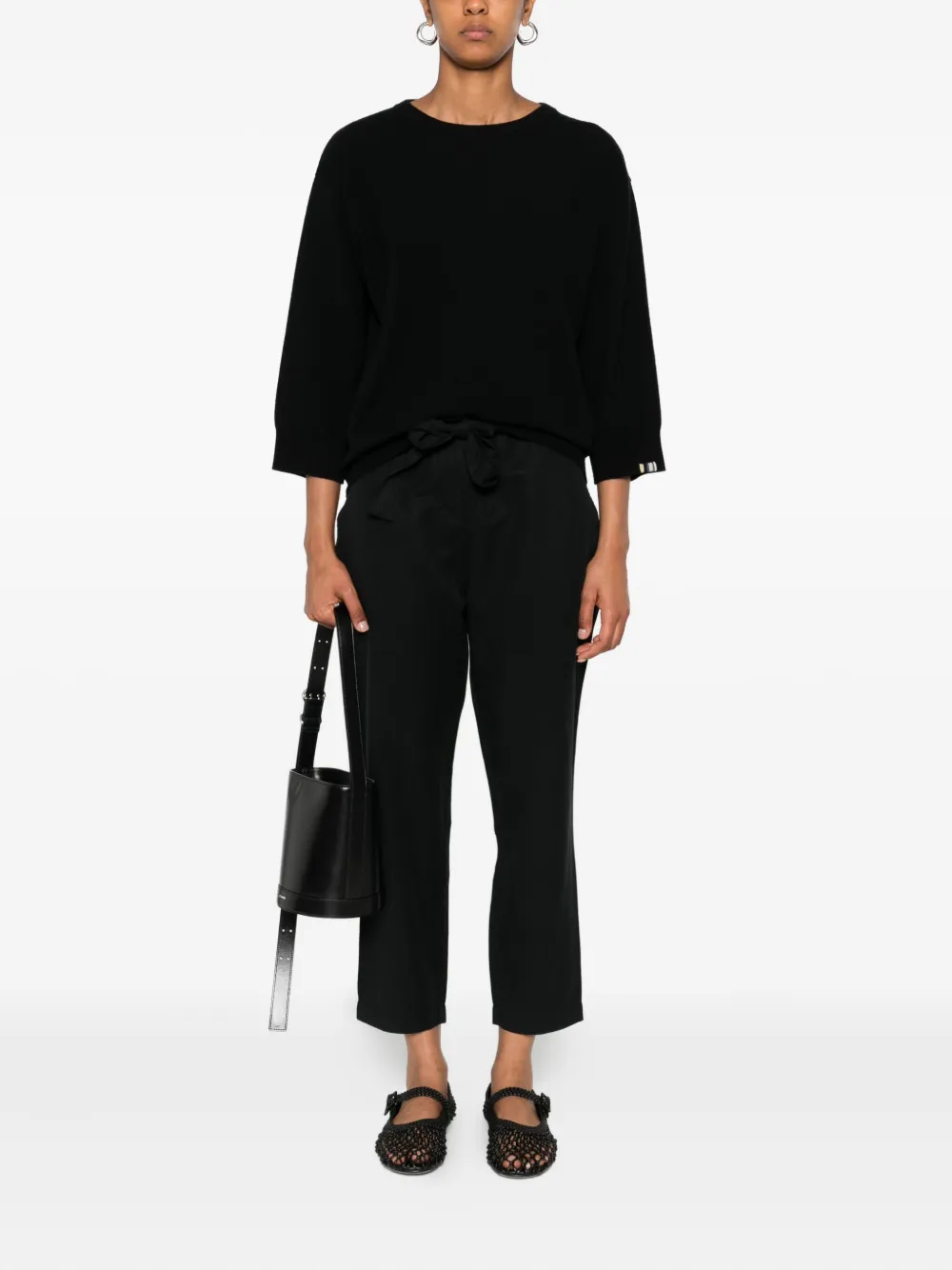 extreme cashmere n°398 Jewel kasjmier trui Zwart