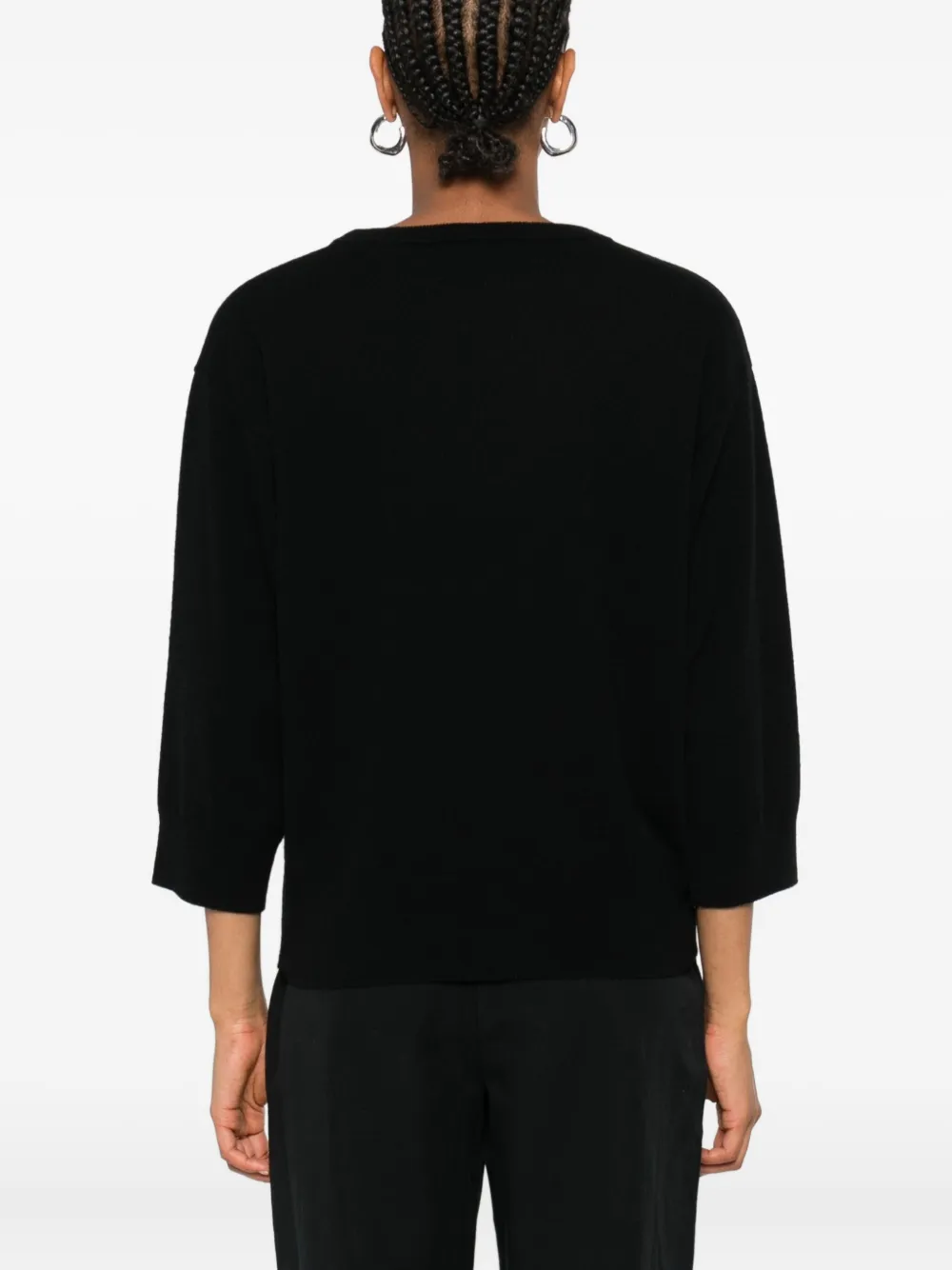 extreme cashmere n°398 Jewel kasjmier trui Zwart