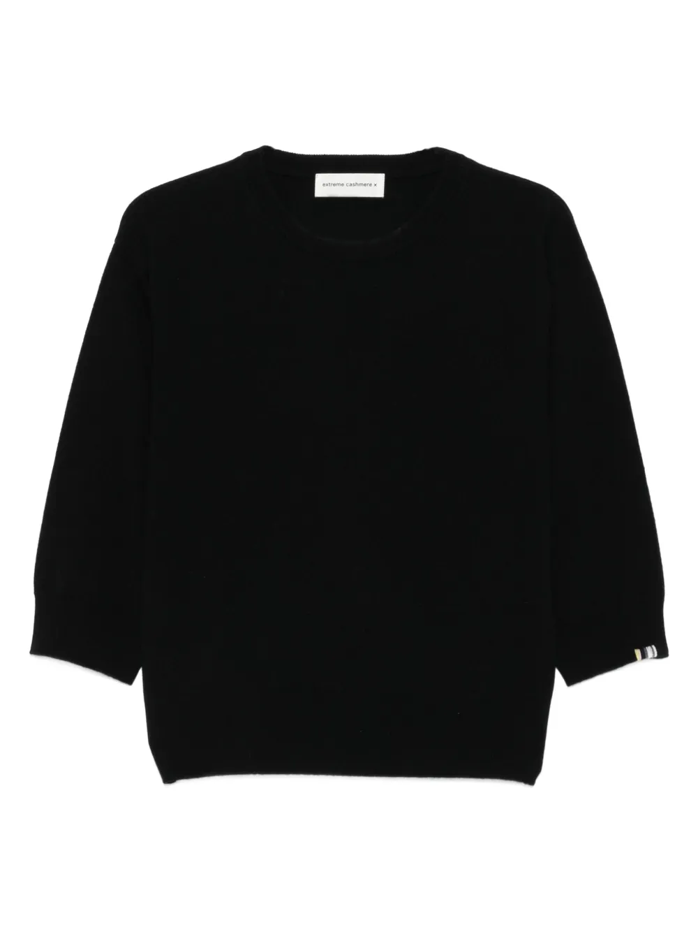 Extreme cashmere n°398 Jewel kasjmier trui Zwart