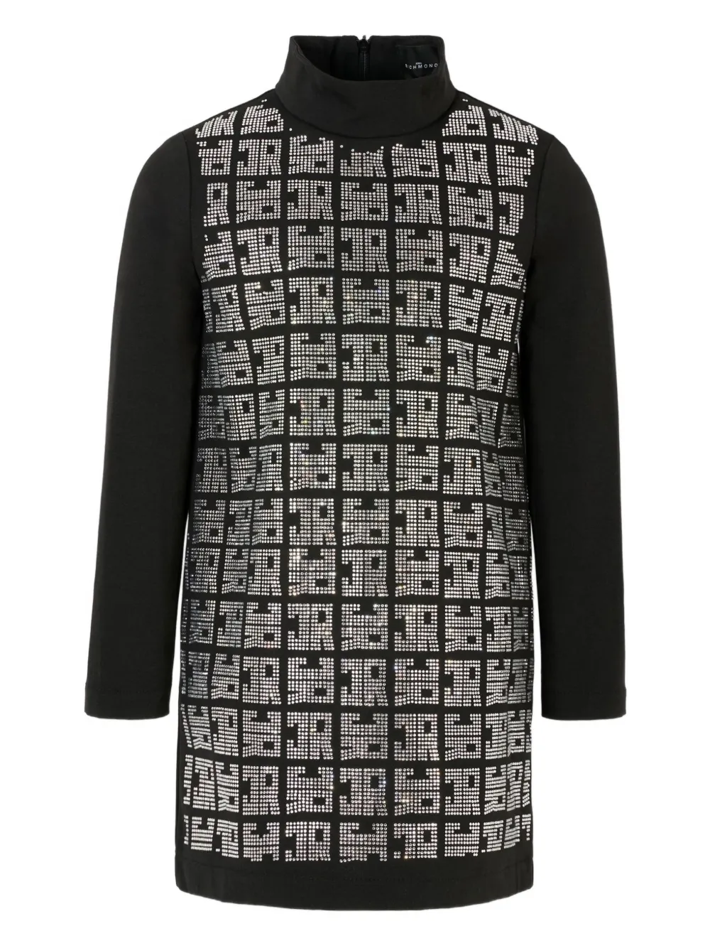 John Richmond Junior embellished turtleneck casual dress Zwart