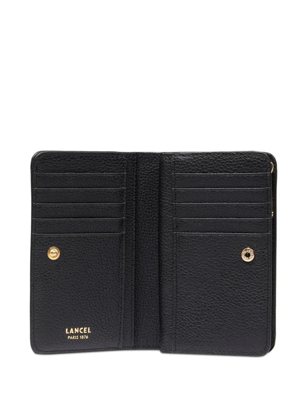 Lancel Leather Bi-fold Wallet In Black