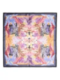 Lancel Jungle print silk scarf - Purple