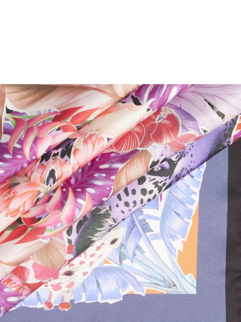 Lancel Jungle Print Silk Scarf In Multi