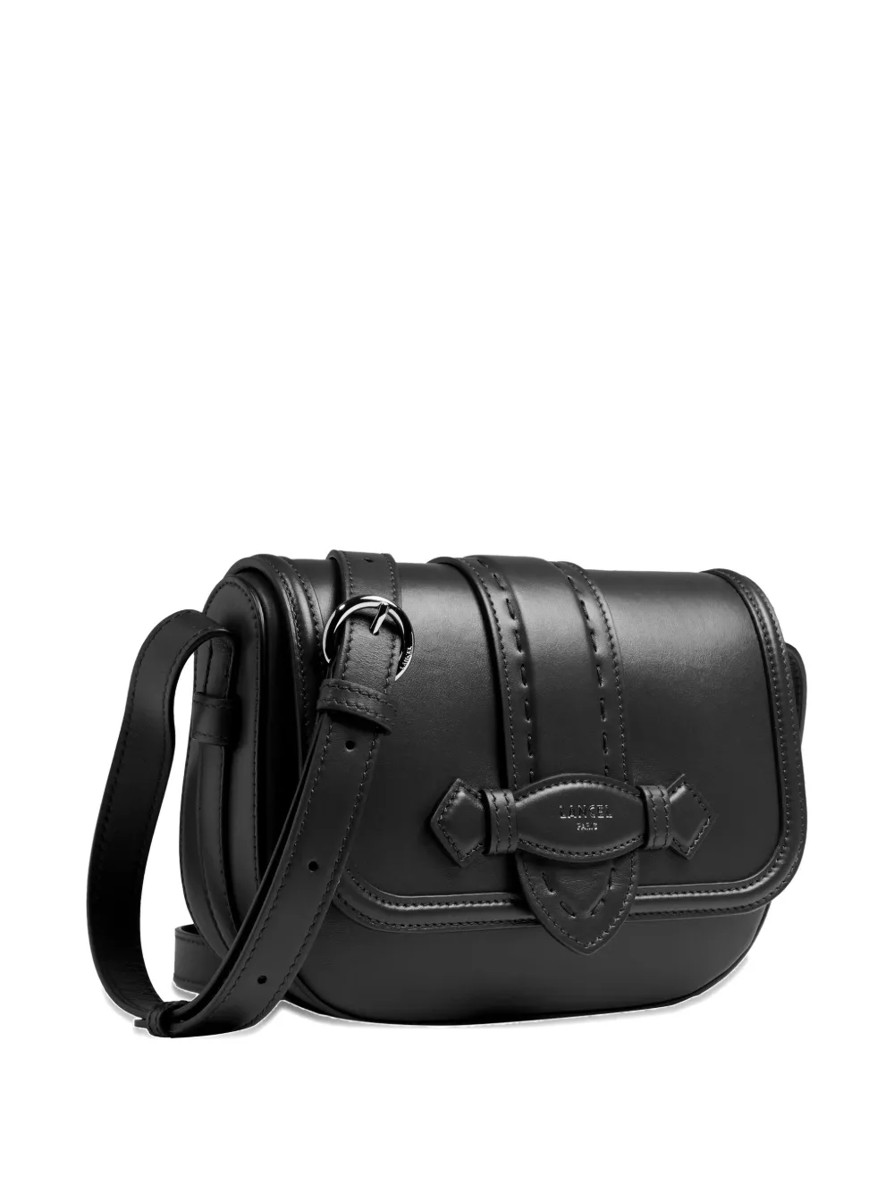 Lancel Sienna leren tas met omslag Zwart