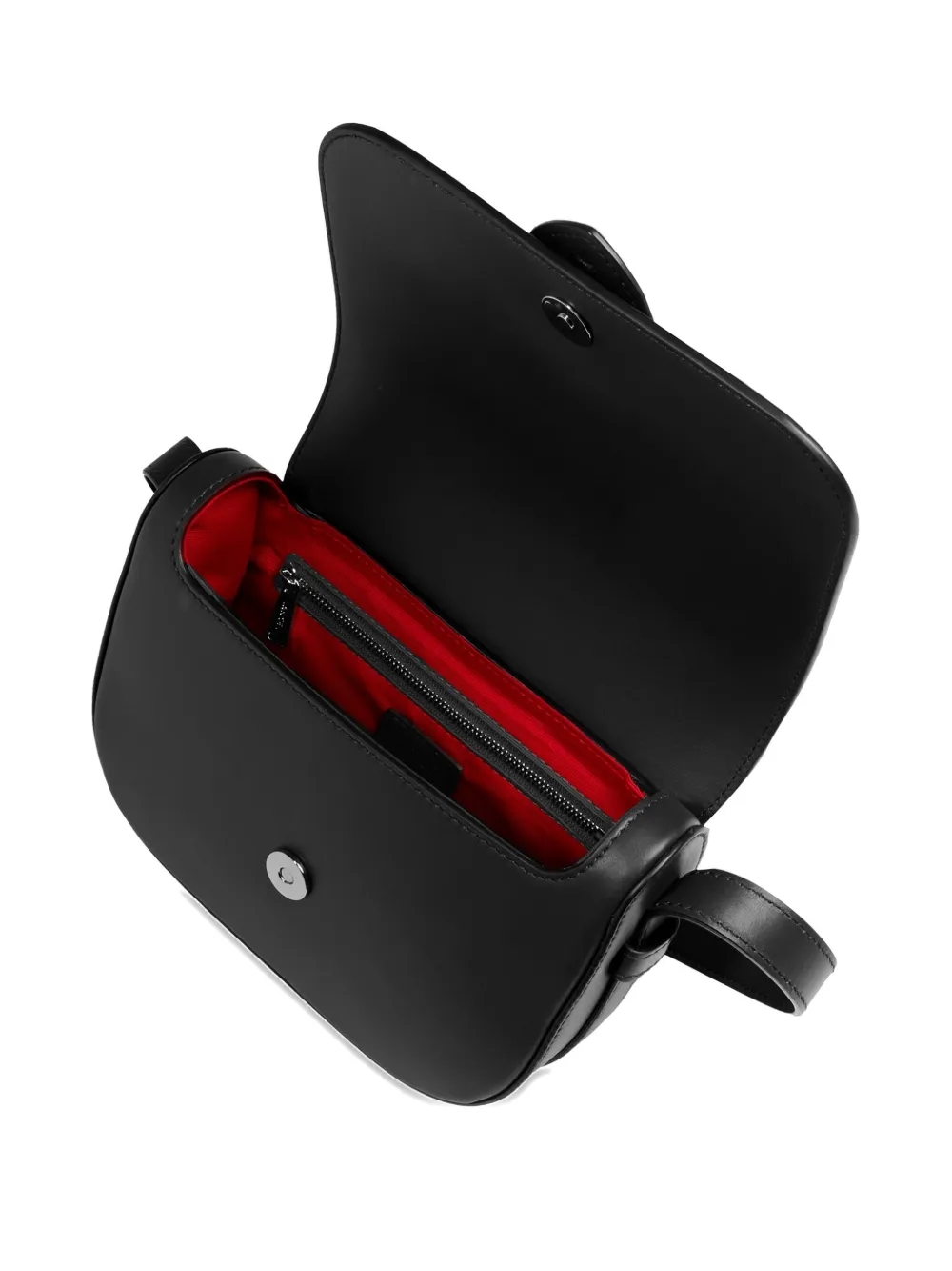 Lancel Sienna leren tas met omslag Zwart