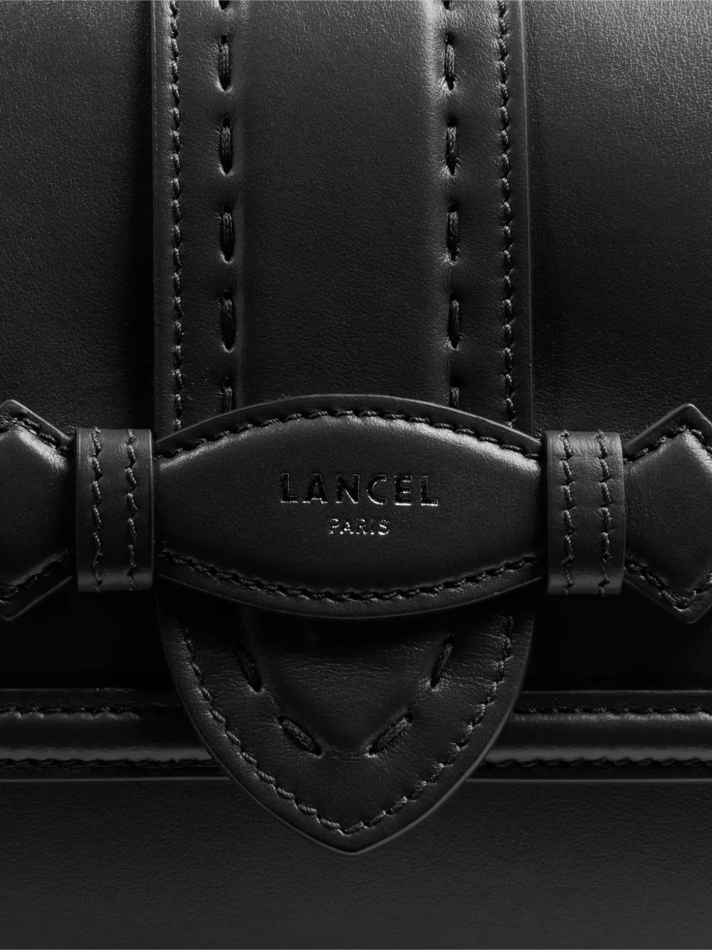 Lancel Sienna leren tas met omslag Zwart