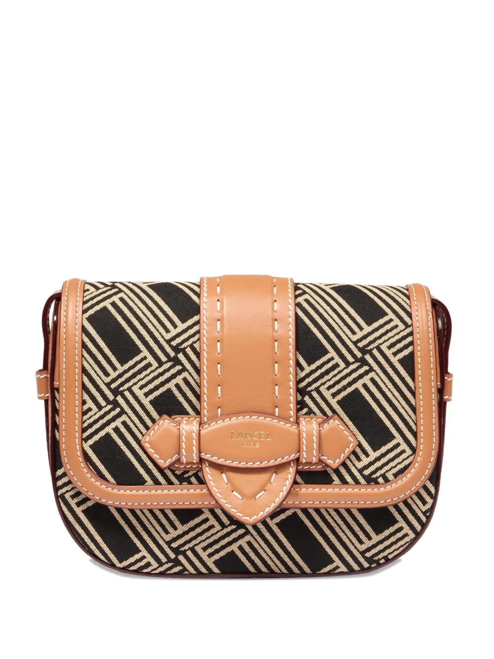 Lancel Sienna ジオメトリックパターン ショルダーバッグ - ブラウン Lancel Sienna ジオメトリックパターン ショルダーバッグ - ブラウン