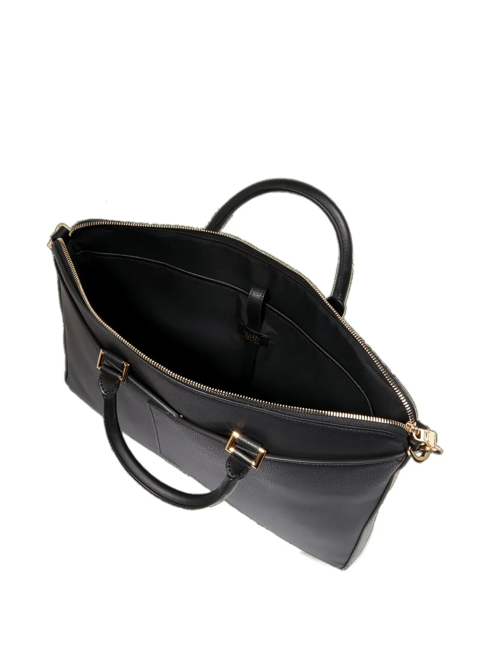 Lancel Enveloppe Leather Laptop Bag In Black