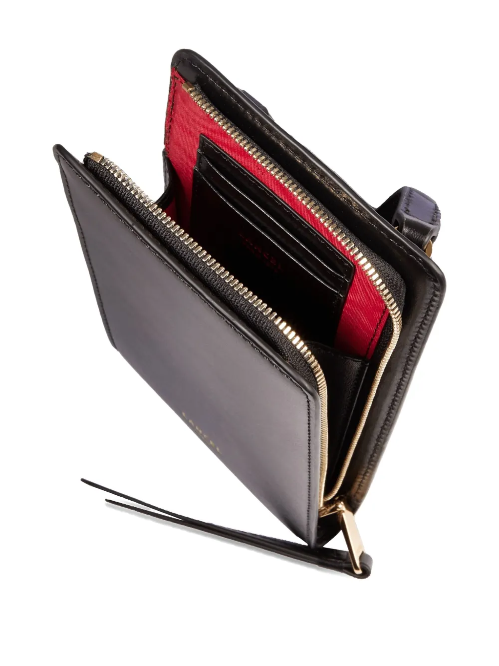 Lancel Origami leren tas met rits Zwart