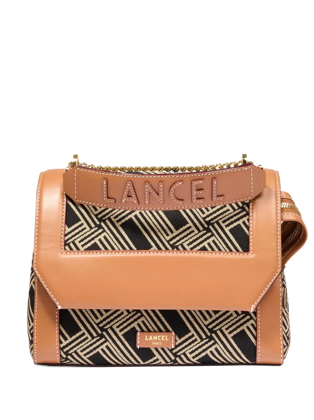 Lancel Ninon geometric-pattern crossbody bag Zwart