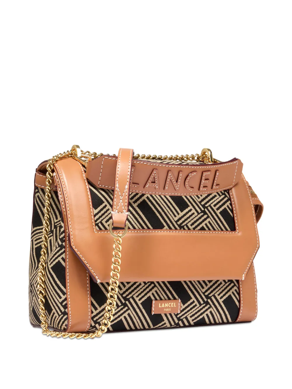 Lancel Ninon geometric-pattern crossbody bag Zwart
