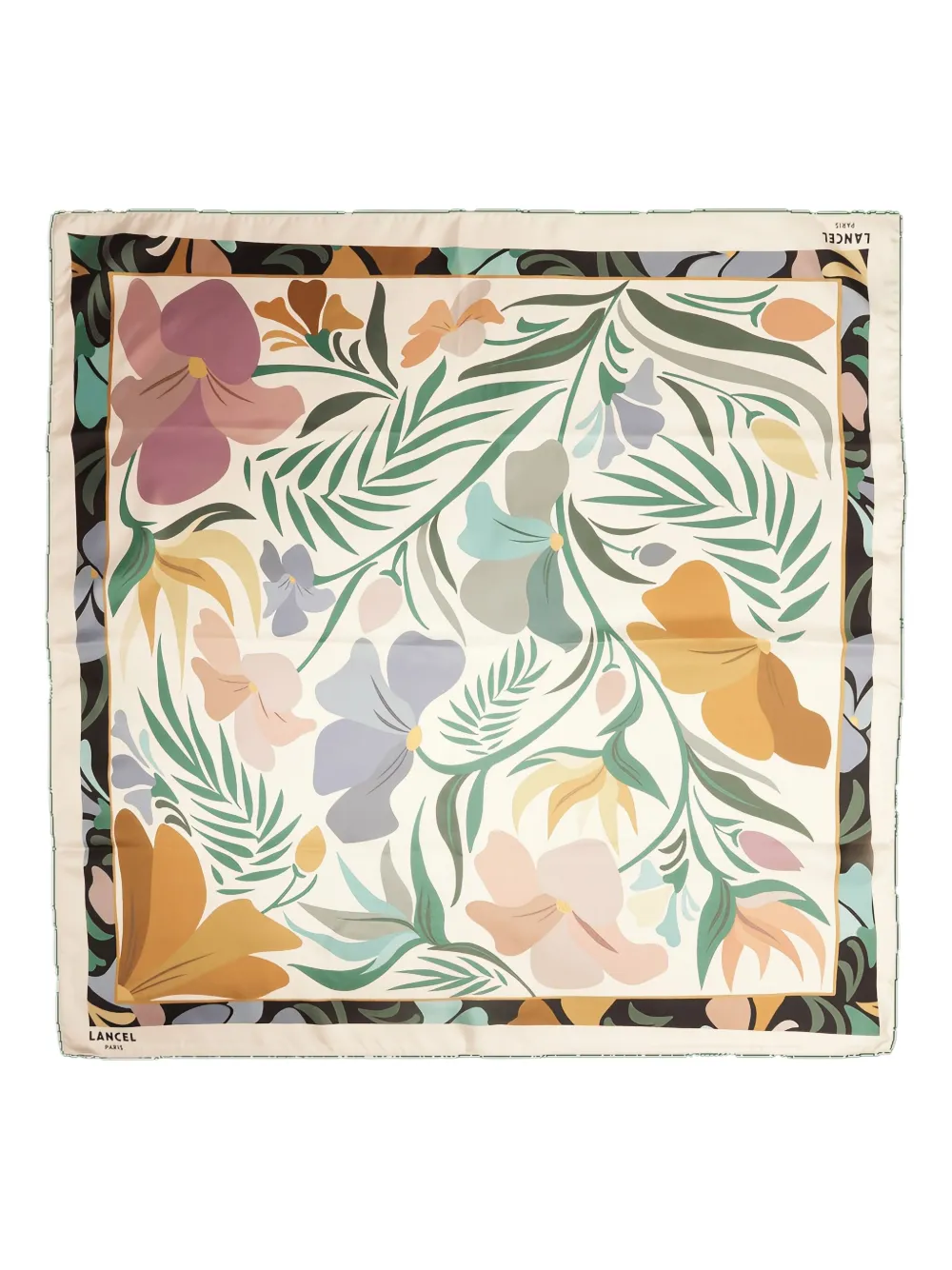 Lancel Reve De Fleurs-print Square Scarf In Multi