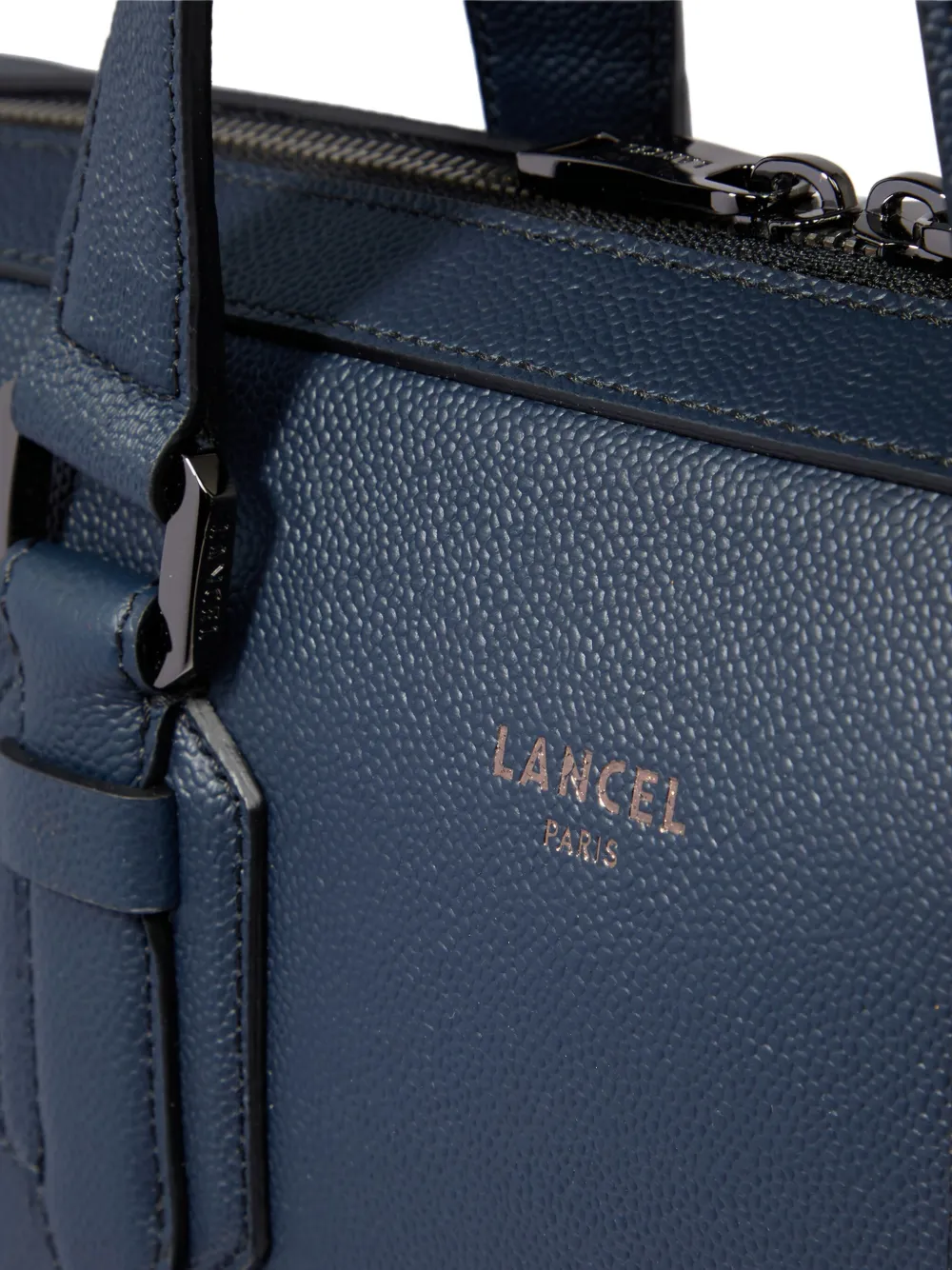 Lancel Leather Buckle-fastening Briefcase Bag In Blue