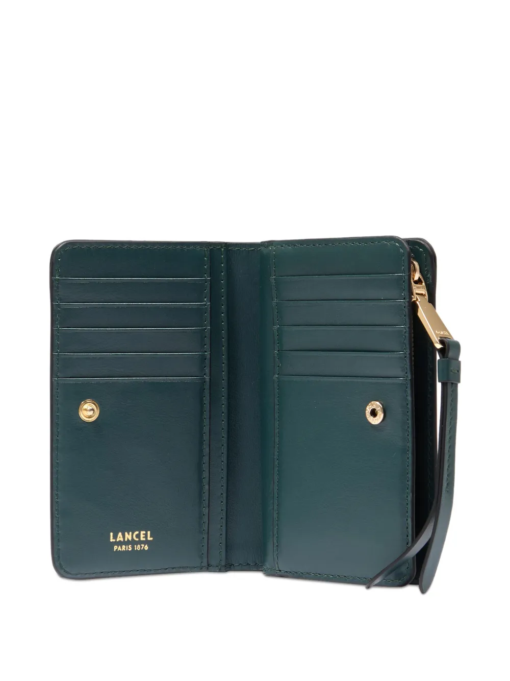Lancel Zip-fastening Bi-fold Wallet In Green