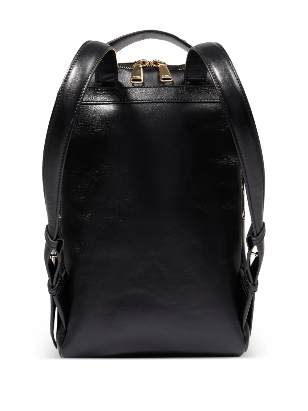 Lancel Small Origami Double-zip Leather Backpack In Black