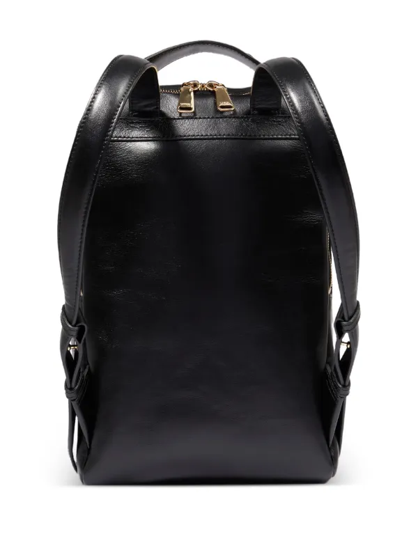 Lancel Small Origami double-zip Leather Backpack | Black | FARFETCH