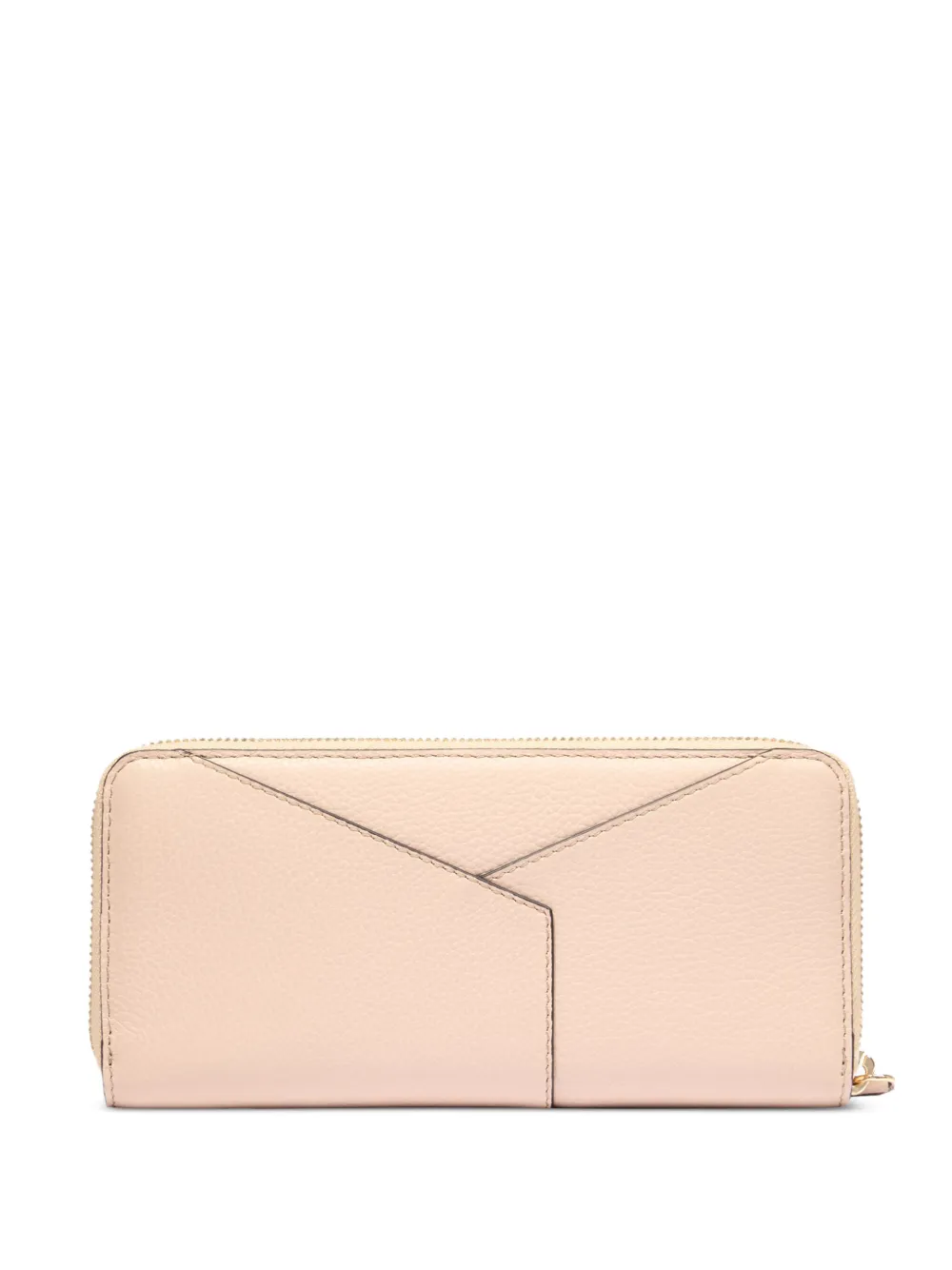 Lancel Enveloppe leren portemonnee met rits - Beige