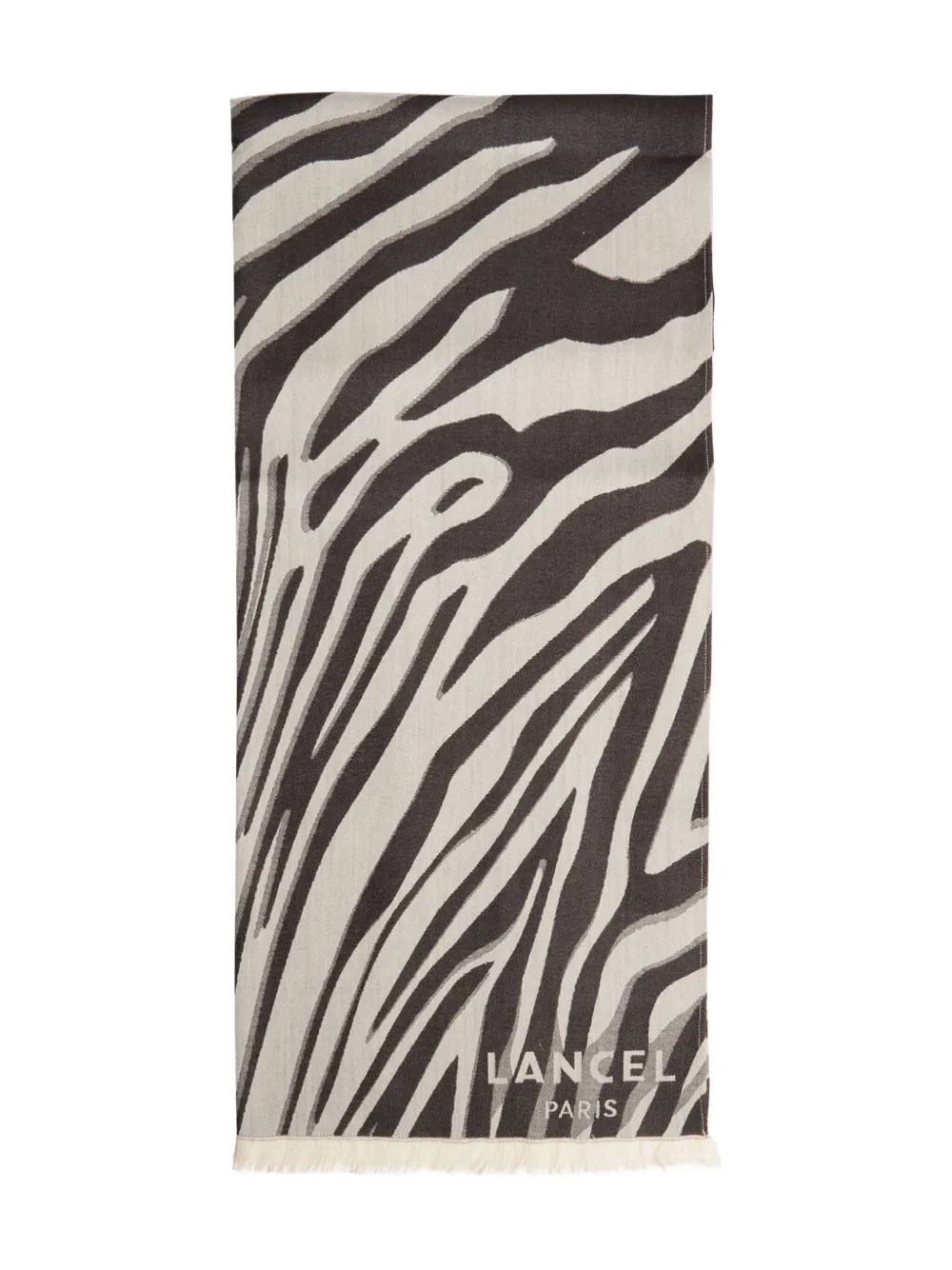 Lancel Zebra Mania wool scarf | Black | Image 1