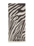 Lancel Zebra Mania wool scarf - Black