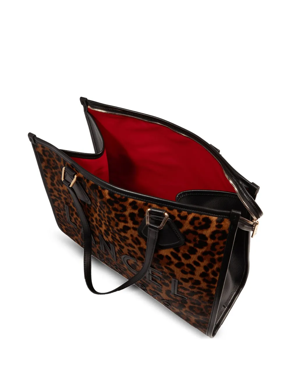 Lancel Leopard-print Leather Tote Bag In Animal Print