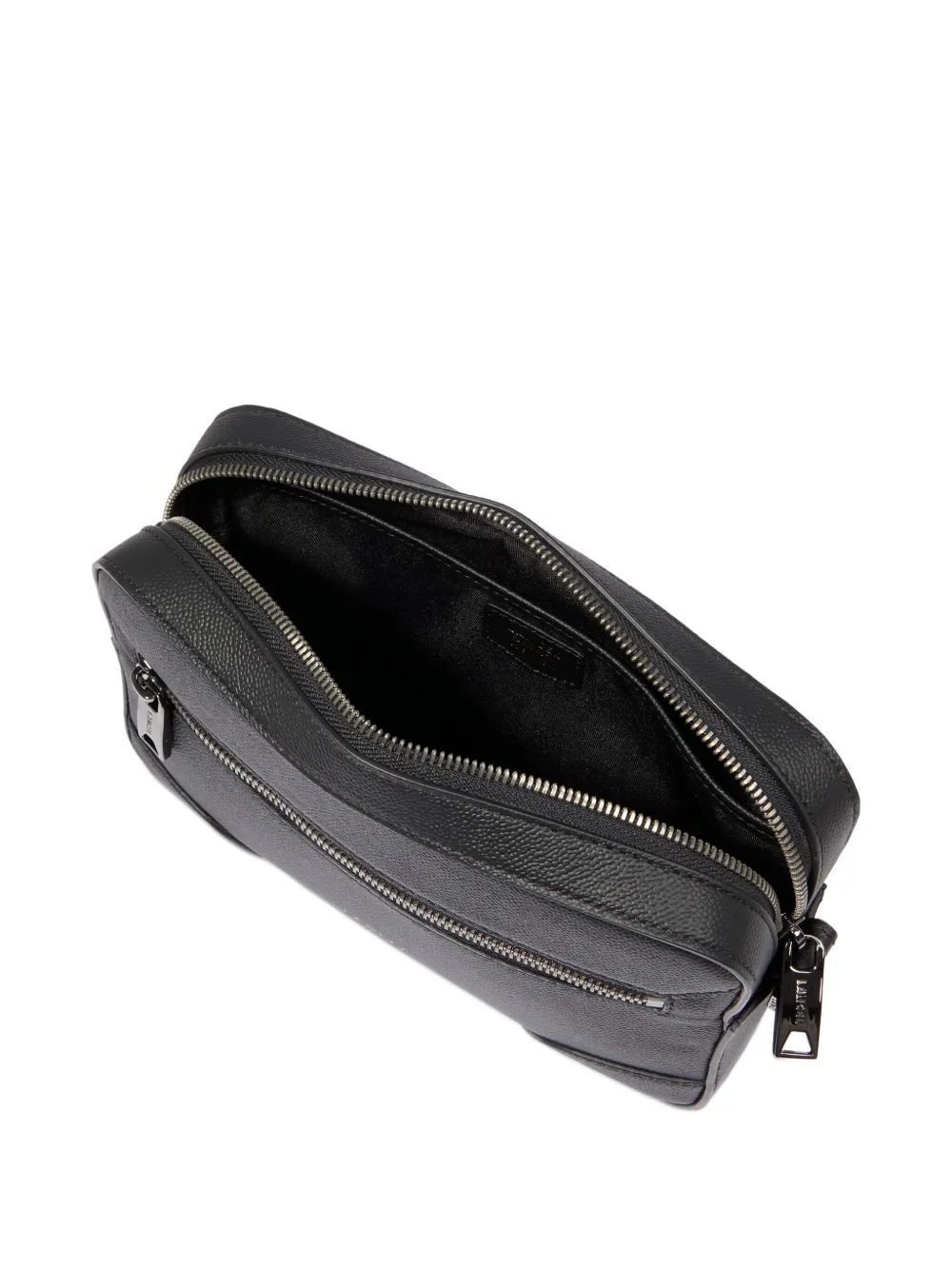Lancel Zip-fastening Leather Messenger Bag In Black