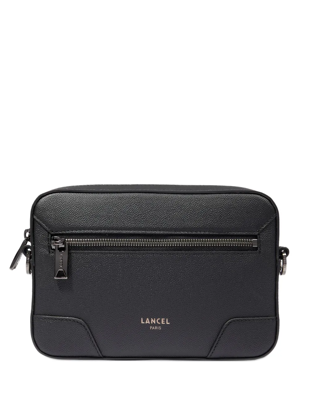 Lancel Zip-fastening Leather Messenger Bag In Black