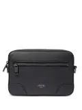 Lancel zip-fastening leather messenger bag - Black