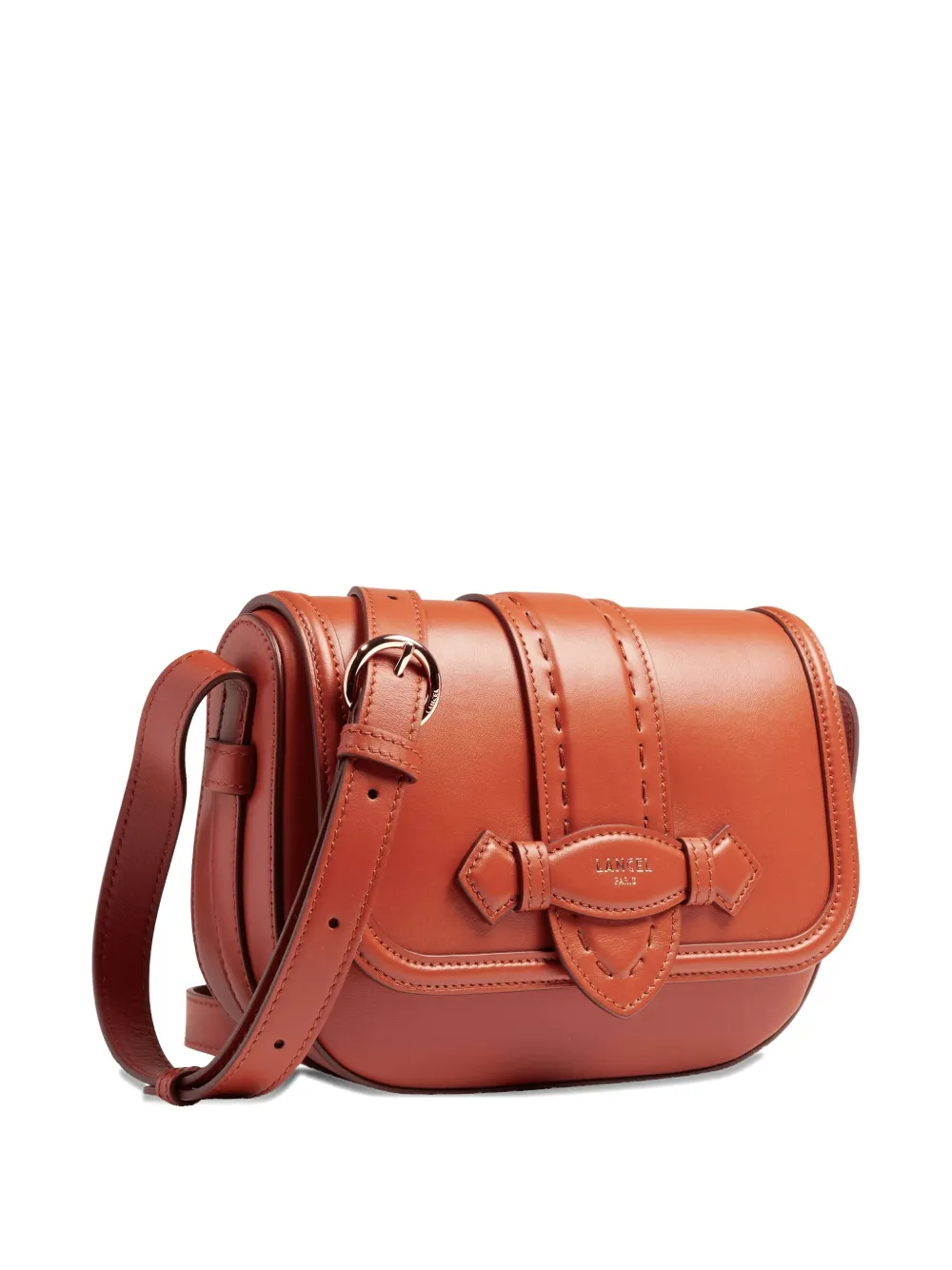 Lancel Sienna leren boekentas met omslag Bruin