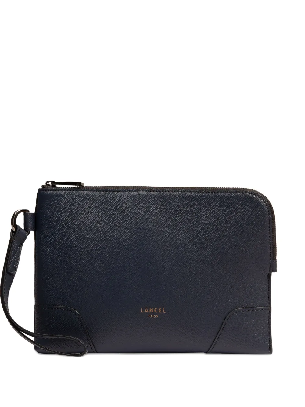 Lancel zip-fastening leather clutch Blauw