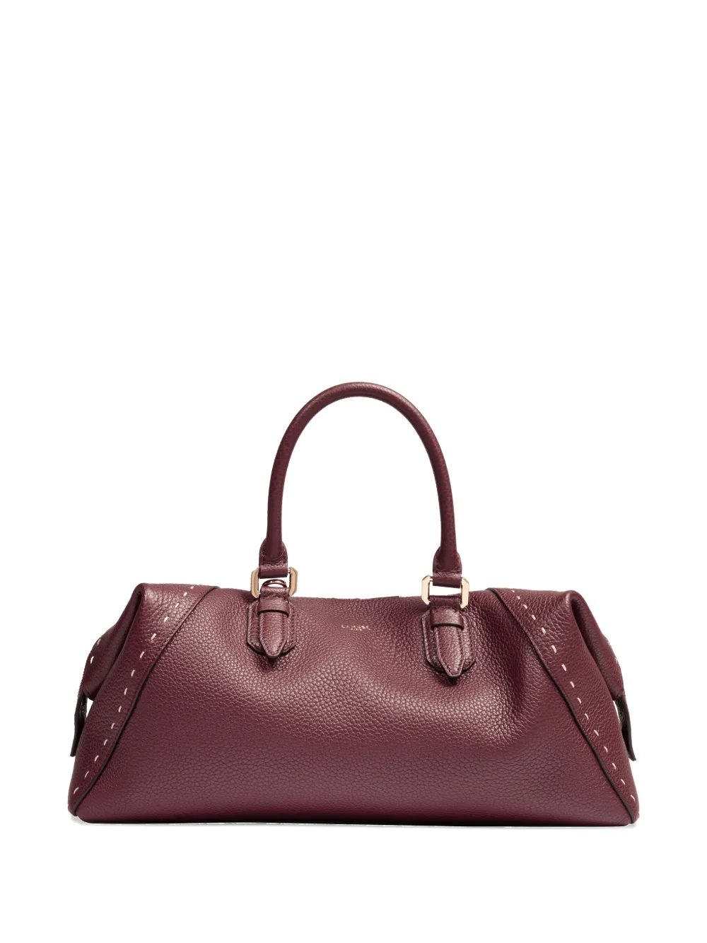 Lancel Medium Boston Leather Tote Bag In Red