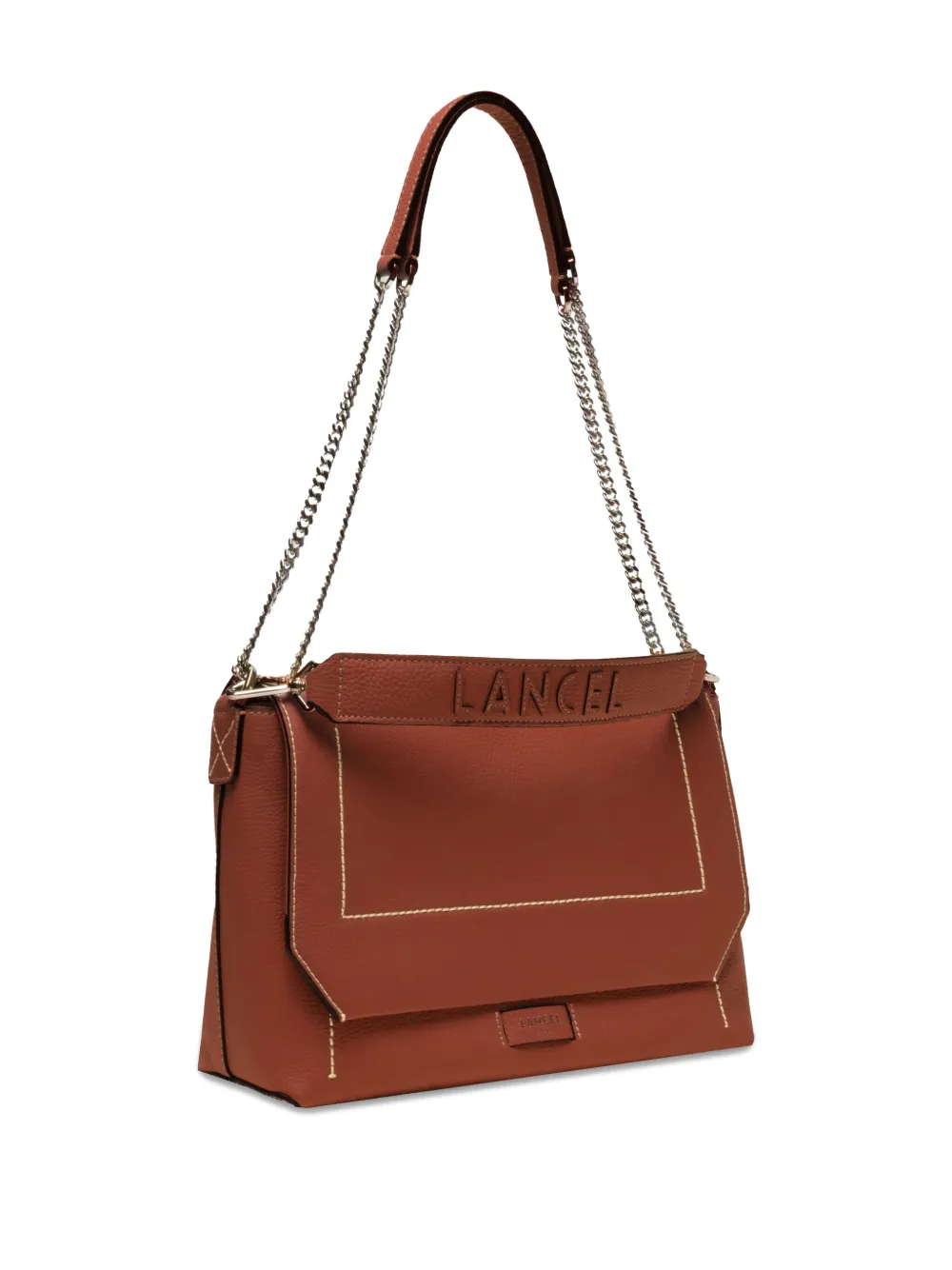 Lancel Ninon flap chain bag Bruin