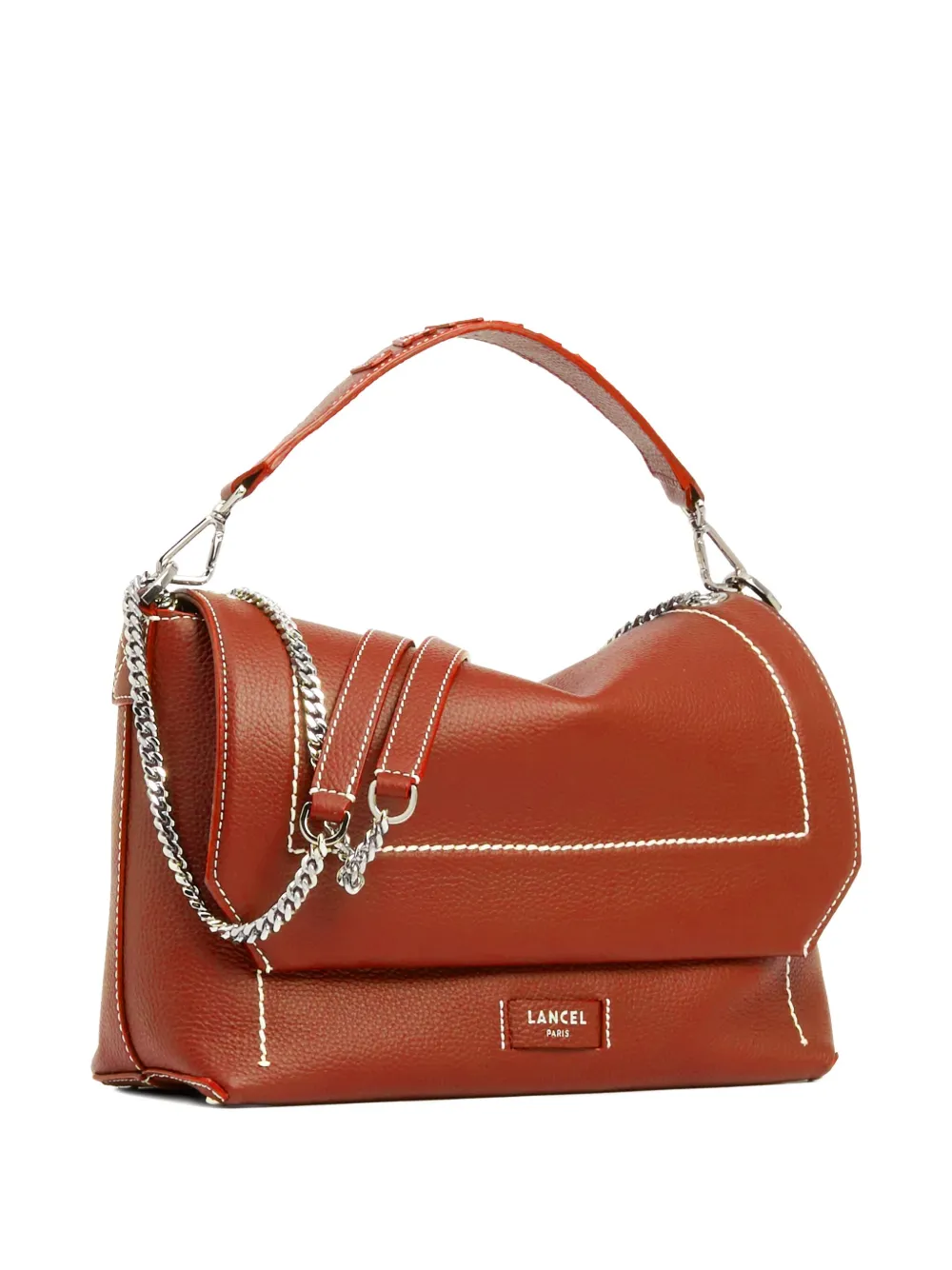 Lancel Ninon flap chain bag Bruin