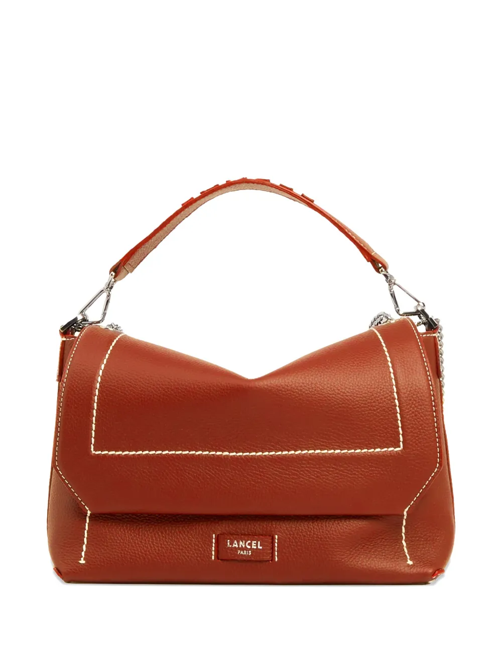 Lancel Ninon flap chain bag Bruin